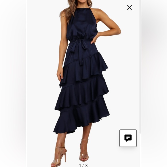 Petal & Pup Dresses & Skirts - Petal & Pup Navy Seychelle Asymmetric Tiered
Cocktail Party Dress Size 12 NWT